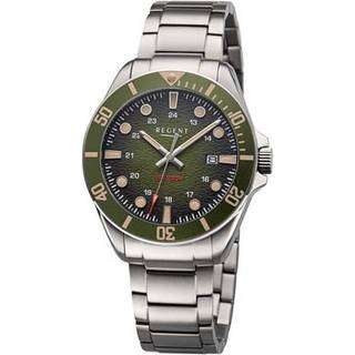Regent BA-858 Herren-Armbanduhr Titan 20 Bar Wasserdicht Grün