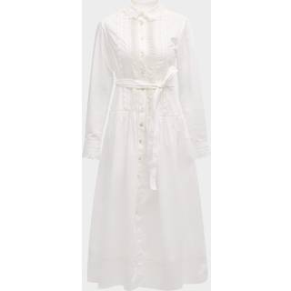 Ulla Johnson Belted cotton shirt midi dress - white - XS