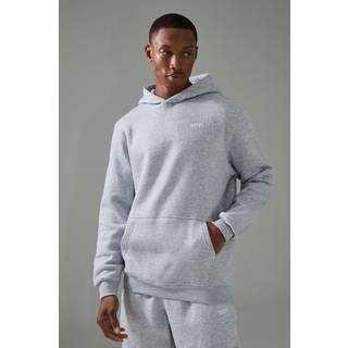 Mens Grey Marl Man Active Regular Fit Hoodie