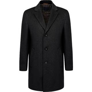bugatti Herren Mantel schwarz unifarben