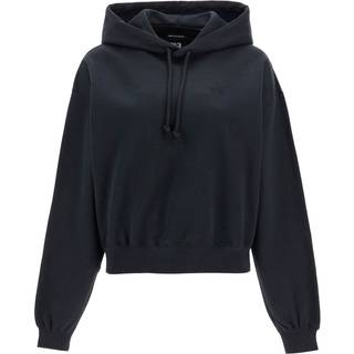 Mens Premium Oversized Boxy Washed Zip Through Hoodie In Black