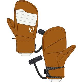 Ortovox Women's Full Leather Mitten Handsker Damer størrelse L farve brun