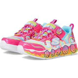 Skechers Sneakers Pink Multifarvet Med Enhjørning Og Blinklys - Str. 26