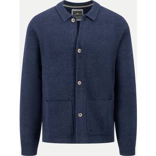 Fynch-Hatton Herren Cardigan blau unifarben