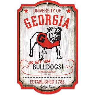 Wincraft NCAA Georgia Bulldogs Signwood College Vault Style Team Color 11x17