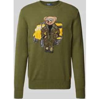 Polo Ralph Lauren Cotton Bear Pullover New Olive