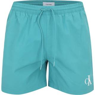 Medium Drawstring Swim Shorts - CK Monogram - Green - XXL