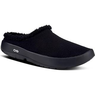 OOFOS Oocoozie Thermo Mule Recovery Shoe - Black, Neon Green, Size 42 - black