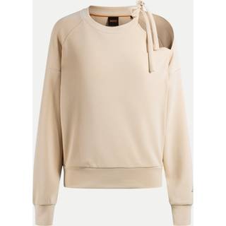 Sweatshirt med bindebånd i halsen og håndskrevet logo