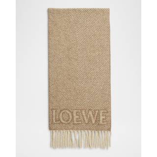 Loewe Alpaca and wool-blend scarf - beige - One Size
