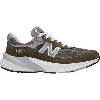 New Balance Unisex Made in USA 990v6 i Grøn/Grå læder, Størrelse 42