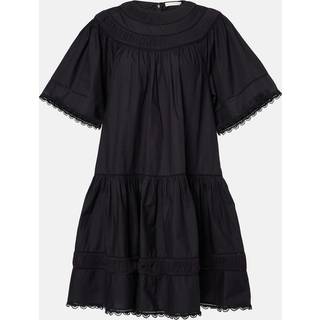Ulla Johnson Scalloped cotton minidress - black - XXS
