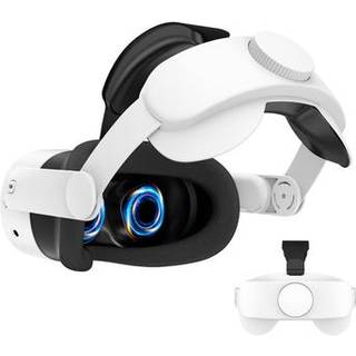 Ergonomisk hovedrem til Meta Quest 3S - 360-foldbart VR-hovedbånd - hvid