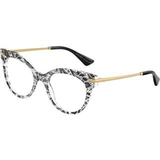 Dolce & Gabbana DG3392 3287 52 Briller Kvinder Black - Black Lace Print - 52mm
