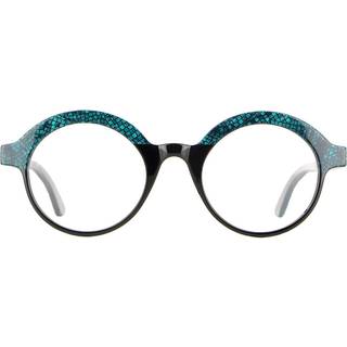 VANNI V1690 A471 47 Briller Kvinder Blue - Black Top Checkered Turquoise Blue - 47mm