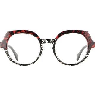 VANNI V1682 A902 50 Briller Kvinder Rød - Black Top Red Pattern - 50mm