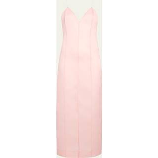 Khaite Tully silk gazar slip dress - black - S