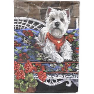 Carolines Treasures PPP3206GF Westie Hannah Mae Haveflag Postkasse Flag Dekorativ Yard Flag Banner Udenfor g?rdhave Kunstv?rk Yard Blomsterbede H