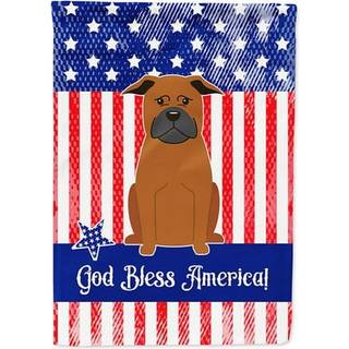 """" Caroline's Treasures BB3106GF Patriotic USA Chinese Chongqing Dog Garden Size Outdoor-Flags Multicolor """"