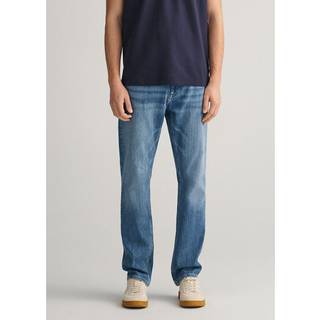 Ganttil mænd. 1000261 Jeans Regular Fit blå (36/36), Casual, Bomuld, Denim