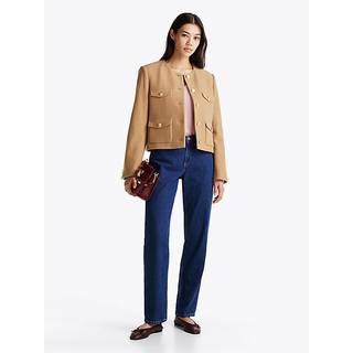 Mid Rise Straight Leg Jeans
