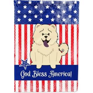 Caroline's Treasures BB3135GF Patriotic USA Chow White Garden Størrelse udendørs flags