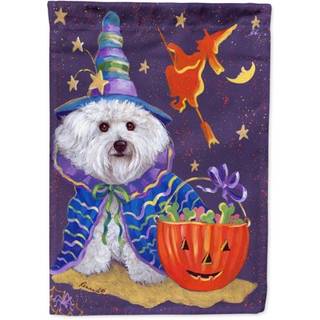 Carolines Treasures PPP3020GF Bichon Frise Boo Halloween Have Flag Postkasse Flag Dekorativ Yard Flag Banner Udenfor Patio Kunstvrk Yard Blomste