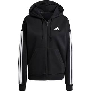 adidas adidas Black Essentials 3-Stripes Full Zip Fleece Hoodie