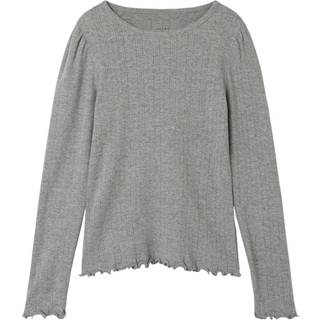 NAME IT Hulmønster Bluse Omina Grey Melange