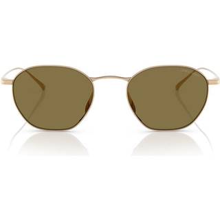 Giorgio Armani Mand AR6160T 338673 Solbriller Titanium Guld Brun Firkantet Normal