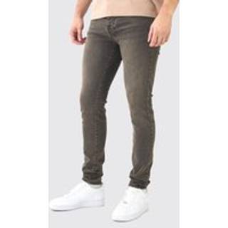 Mens Tall Skinny Stretch Tinted Jeans in Brown