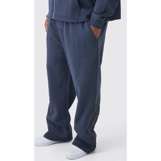 Mens Blue Plus Relaxed Cherub Print Joggers