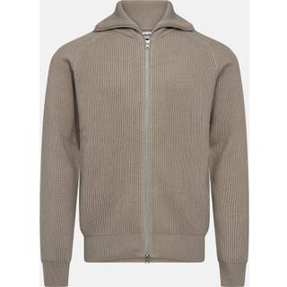Pullover med lynlås | Bomuld | Sand