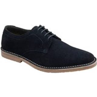Frank Wright Frank Wright Blue Mens Suede Lace-Up Desert Shoes