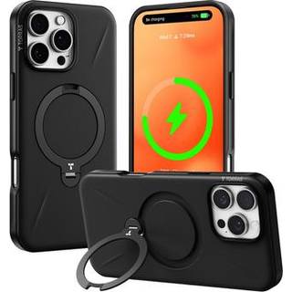 iPhone 16 Pro Torras Ostand Q Pro MagSafe Cover - Sort