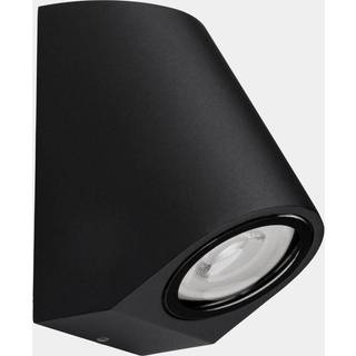 LEDS-C4 Eko skrå udendørs væglampe, sort, bredde 7 cm Inclined, dæmpbar, Sort, Aluminium, Moderne