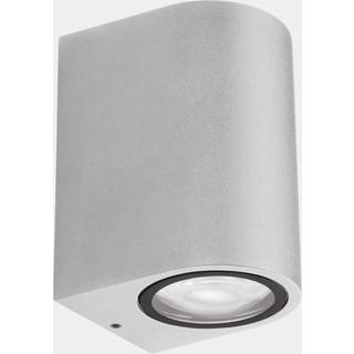LEDS-C4 Udendørs LED-væglampe Eko Single, hvid, bredde 7 cm, aluminium dæmpbar, Hvid/opal, Aluminium, Moderne