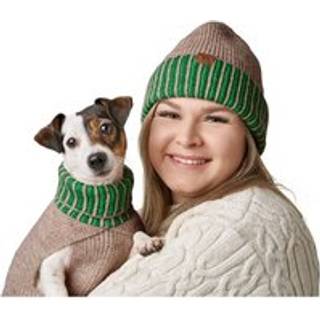 Hunter - Dogcoat Odense 35 + hat beige/green - (203526)