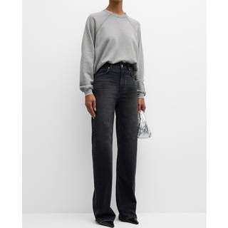 Paige Paige Sasha Wide Leg Black Jeans