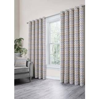 Curtina Curtina Natural Arcadia Chenille Pair of Eyelet Curtains