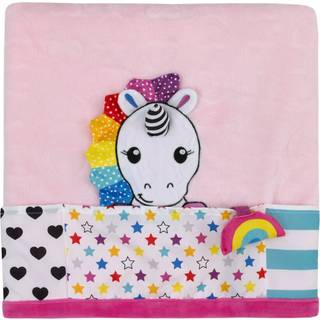 Sassy Baby Ulbright Unicorn Pink flerfarvet Super Soft Sherpa Baby T?ppe med Teether Corners