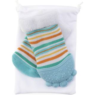 Nuby beroligende teether sokk baby bl? striber 5 """"