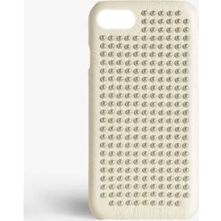 The Case Factory Cover iPhone 7 Borchie Nappa Ivory Silver Studs
