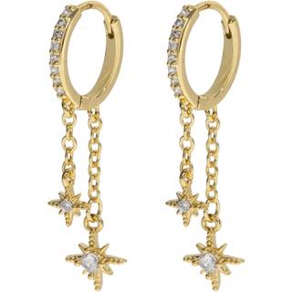Timi Of Sweden Winny Crystal Stars on Chain Hoop Earrings