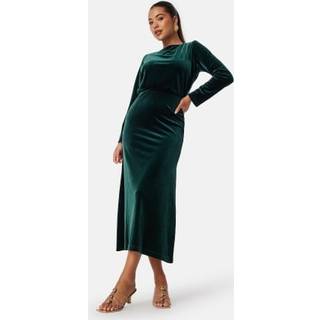 Bow Velvet Midi Dress