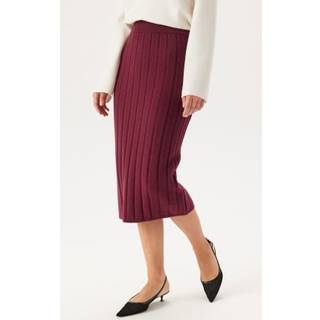 Wide Ribbed Wool Skirt