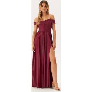 Bardot Rouched Maxi Split Dress