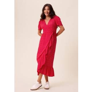 Evie Puff Sleeve Midi Wrap Dress