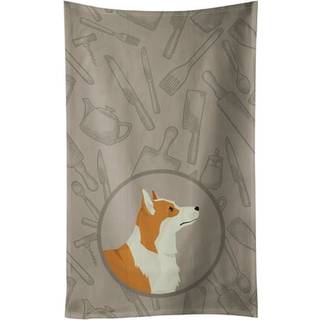 Caroline's Treasures CK2201KTWL Pembroke Corgi i køkkenet køkkenhåndklæde