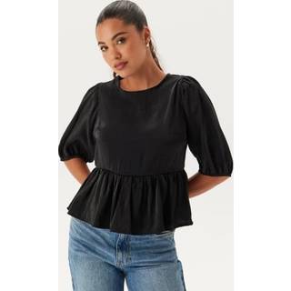 Round Neck Puff Sleeve Blouse